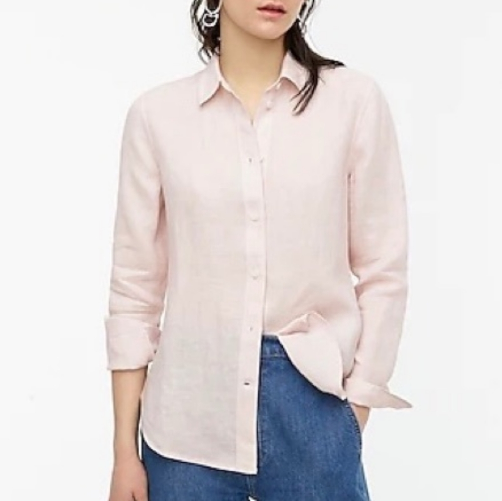 J.CREW New Slim Fit Baird Irish Linen - Icy Orchid